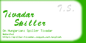 tivadar spiller business card